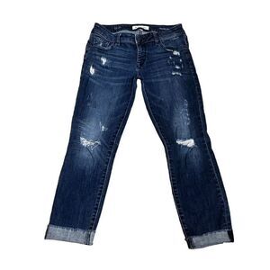 DL1961 Davis Skinny Boyfriend Ravage Cropped Jeans Size 25